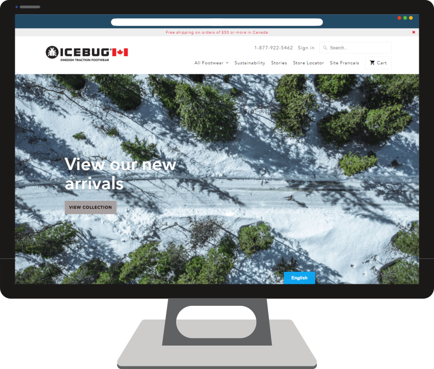 Icebug Canada Shopify Web Design