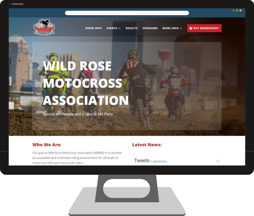 Wild Rose Motocross Web Design